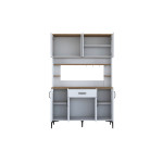 Mπουφές με ράφι Cordie pakoworld λευκό μελαμίνης 120x40x184.2εκ