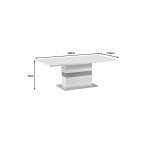 Τραπέζι Zoekrin Inart λευκό mdf 200x100x76εκ