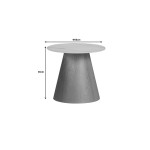 Βοηθητικό τραπέζι Soleire Inart λευκό μαρμάρου sintered stone Φ50x46εκ