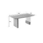 Tραπέζι Faghan pakoworld καφέ mdf 180x90x76εκ