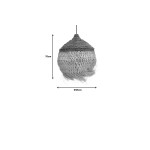 Φωτιστικό οροφής Fiorine Inart abaca σε φυσικό χρώμα Φ55x70εκ