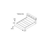 Κρεβάτι OLYMPUS pakoworld σε χρώμα wenge 140x200εκ