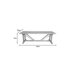 Τραπέζι Smarious pakoworld teak ξύλο σε φυσική απόχρωση 250x100x78εκ