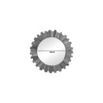Καθρέπτης Rounder pakoworld teak ξύλο σε φυσική απόχρωση Φ80x4εκ
