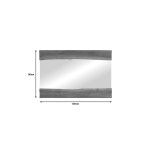 Καθρέπτης Riverine pakoworld teak ξύλο σε φυσική απόχρωση 120x80x4εκ