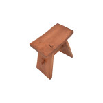 Σκαμπό Shogun pakoworld teak ξύλο σε φυσική απόχρωση 46x28x46εκ