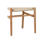 Καρέκλα Wishbone pakoworld rubberwood-σχοινί σε φυσική απόχρωση 60x51x80εκ