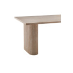 Τραπέζι Loozir pakoworld mdf σε λευκή όψη τραβερτίνας 180x90x75εκ