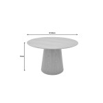 Τραπέζι Kayano pakoworld mdf σε φυσική απόχρωση Φ120x72εκ