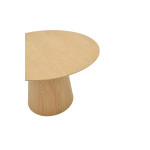 Τραπέζι Kayano pakoworld mdf σε φυσική απόχρωση Φ120x72εκ