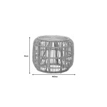 Σκαμπό Rajesty pakoworld rattan σε φυσική απόχρωση Φ60x46εκ