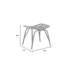 Σκαμπό Vrebor pakoworld rattan σε φυσική απόχρωση 53x41x46εκ
