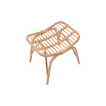 Σκαμπό Vrebor pakoworld rattan σε φυσική απόχρωση 53x41x46εκ