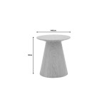 Βοηθητικό τραπέζι Kayano pakoworld καρυδί mdf Φ45x50εκ