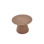 Τραπέζι σαλονιού Kayano pakoworld καρυδί mdf Φ60x40εκ