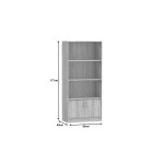 Βιβλιοθήκη Burcy pakoworld oak 80x40x177εκ