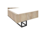 Κρεβάτι διπλό Elencia pakoworld σε oak με γκρι απόχρωση 160x200εκ