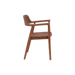 Πολυθρόνα Jambene pakoworld teak ξύλο σε καρυδί απόχρωση 57x54x79εκ