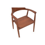 Πολυθρόνα Jambene pakoworld teak ξύλο σε καρυδί απόχρωση 57x54x79εκ