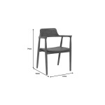Πολυθρόνα Jambene pakoworld teak ξύλο σε καρυδί απόχρωση 57x54x79εκ