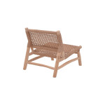Πολυθρόνα Wanderlene pakoworld σκελετός teak ξύλο με σχοινί σε φυσική απόχρωση 67x79x68εκ