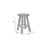Σκαμπό Verenity pakoworld teak ξύλο σε φυσική απόχρωση Φ30x45εκ