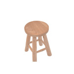Σκαμπό Verenity pakoworld teak ξύλο σε φυσική απόχρωση Φ30x45εκ