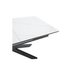 Τραπέζι Rogemi pakoworld γκρι mdf-μαύρο μέταλλο 160-200x90x75εκ