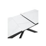 Τραπέζι Rogemi pakoworld γκρι mdf-μαύρο μέταλλο 160-200x90x75εκ