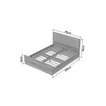 Κρεβάτι διπλό Vita Plus pakoworld σε sonoma απόχρωση 160x200εκ