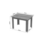 Τραπέζι Manka pakoworld σε sonoma απόχρωση 110x80x77εκ