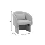 Πολυθρόνα Playmob pakoworld ύφασμα σε μπεζ απόχρωση 69x65x79εκ
