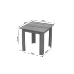 Τραπέζι Manka I pakoworld σε sonoma απόχρωση 80x80x77εκ