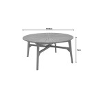 Τραπέζι Colen pakoworld teak ξύλο σε φυσική απόχρωση Φ180x75εκ