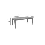 Τραπέζι Mady pakoworld teak ξύλο σε φυσική απόχρωση 200x100x75εκ