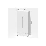 Ντουλάπα δίφυλλη Afina pakoworld mdf σε λευκή glossy απόχρωση 100x57x213εκ