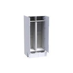 Ντουλάπα δίφυλλη Afina pakoworld mdf σε λευκή glossy απόχρωση 100x57x213εκ