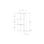 Ντουλάπα κουζίνας Guzel pakoworld σε sonoma απόχρωση 60x31.4x140εκ