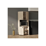 Ντουλάπα κουζίνας Guzel pakoworld σε sonoma απόχρωση 60x31.4x140εκ