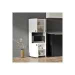 Ντουλάπα κουζίνας Guzel pakoworld σε λευκή απόχρωση 60x31.4x140εκ