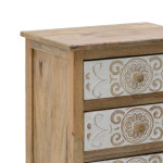 Συρταριέρα Inart 3-50-245-0017 ξύλο φυσικό-λευκό 50x32x61εκ