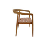 Πολυθρόνα Noody pakoworld teak ξύλο σε φυσική απόχρωση 62x55x75εκ