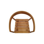 Πολυθρόνα Noody pakoworld teak ξύλο σε φυσική απόχρωση 62x55x75εκ