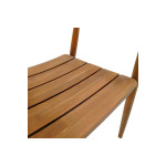 Πολυθρόνα Noody pakoworld teak ξύλο σε φυσική απόχρωση 62x55x75εκ