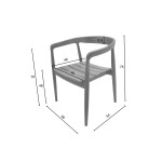 Πολυθρόνα Noody pakoworld teak ξύλο σε φυσική απόχρωση 62x55x75εκ