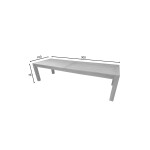Τραπέζι Pablo pakoworld teak ξύλο σε φυσική απόχρωση 300x100x76εκ