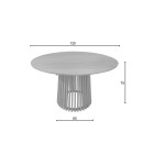 Τραπέζι Kenda pakoworld mindi ξύλο σε φυσική απόχρωση Φ120x75εκ