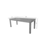 Τραπέζι Wooly pakoworld teak ξύλο σε φυσική απόχρωση 220x90x75εκ