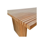 Τραπέζι Zibra pakoworld teak ξύλο σε φυσική απόχρωση 220x100x75εκ