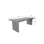 Τραπέζι Zibra pakoworld teak ξύλο σε φυσική απόχρωση 220x100x75εκ